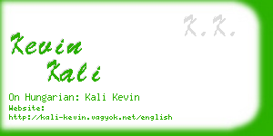 kevin kali business card